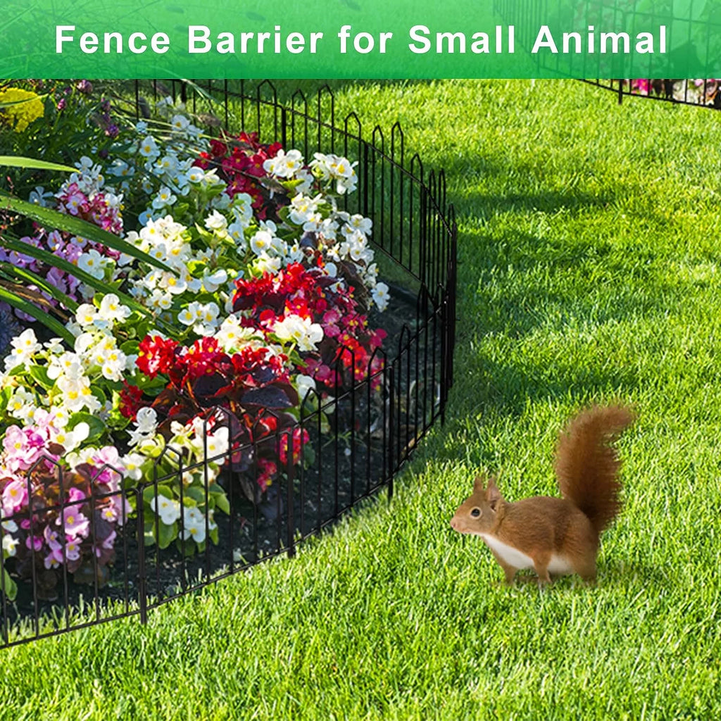 10-Panel Metal Garden Fence W7835
