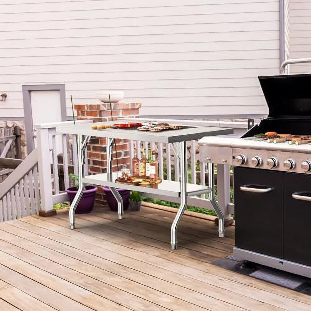 Stainless Steel Folding Table 48" X 24" V638977