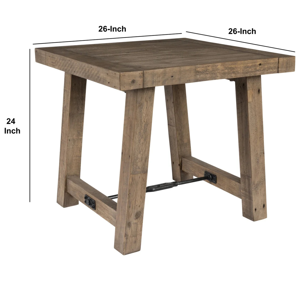 Reclaimed Wood End Table Q5615
