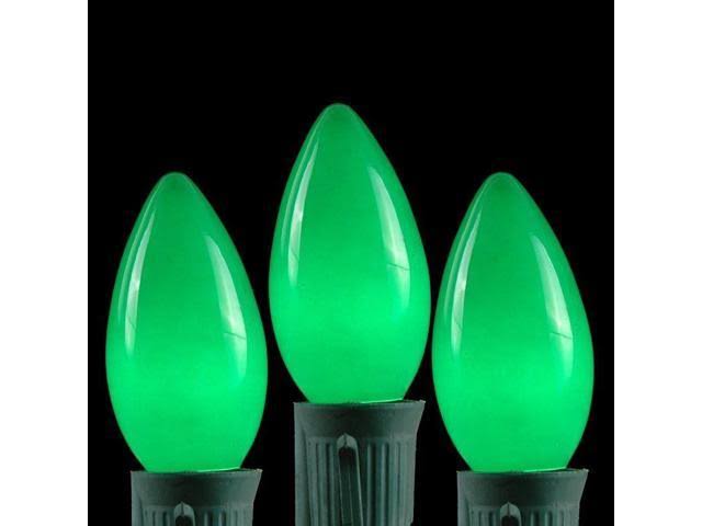 C9 Green Ceramic Christmas String Light Set Y9442