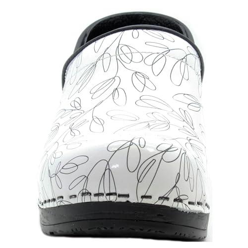 Printed Leather Clogs P5748