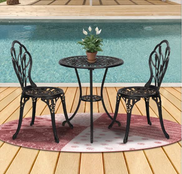 Bronze 3-Piece Cast Aluminum Round Bistro Set N69123