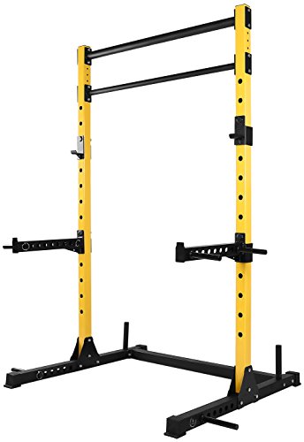 Multi-Functional Adjustable Squat Stand Squat Rack Power Cage Strength Training Exercise Equipment with 2 Pull Up Bar Z7124
