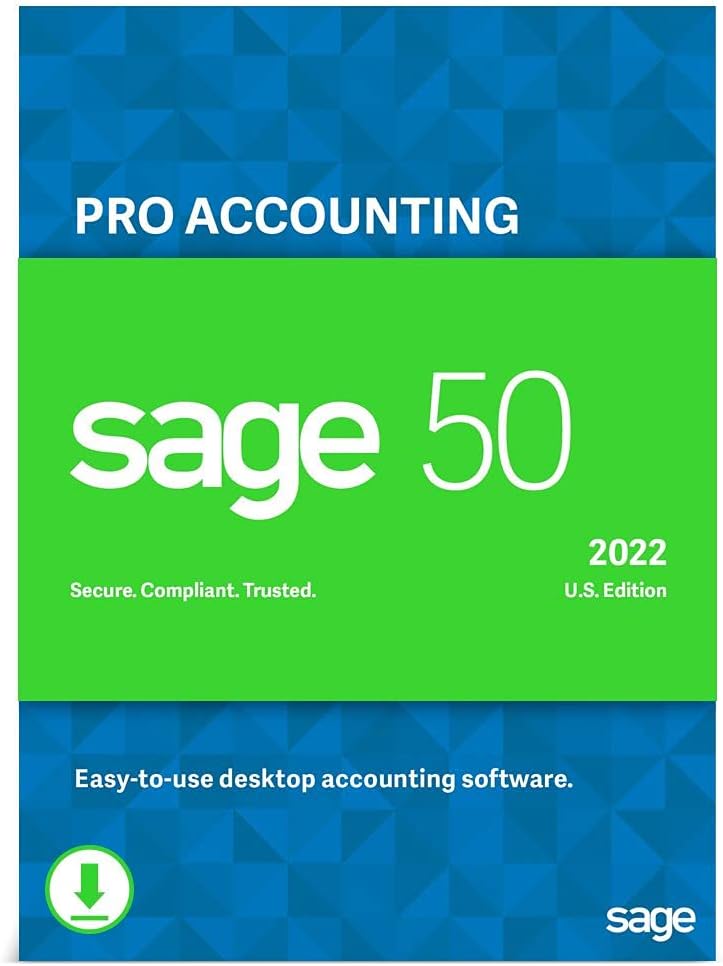 Sage 50 Pro Accounting 2022 U.S. Accounting Software P482067