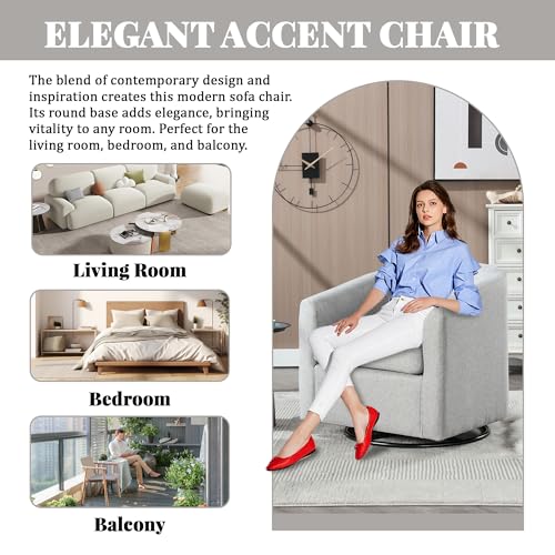 Brown Swivel Barrel Accent Chair Set of 2 K522