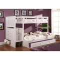 Solid Pine Bunk Bed in Casual White Q113170