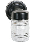 Black 1-Light Outdoor Mason Jar W79471