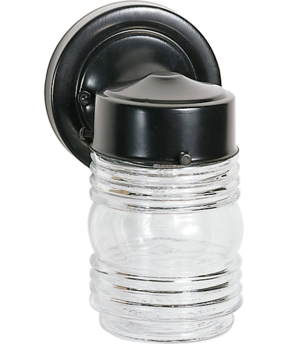 Black 1-Light Outdoor Mason Jar W79471