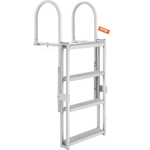 5 Steps Aluminum Retractable Dock Ladder L50114
