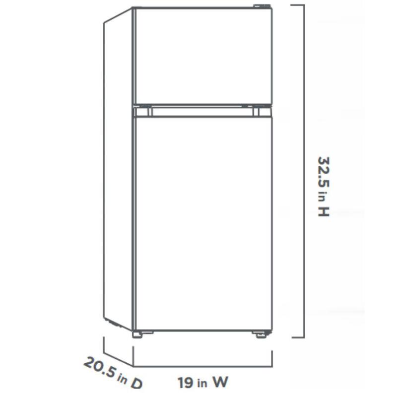 White 2-Door Mini Refrigerator with Freezer H65232
