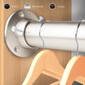 Adjustable Closet Rod 48-84 inch and Socket Set Satin Nickel M7225