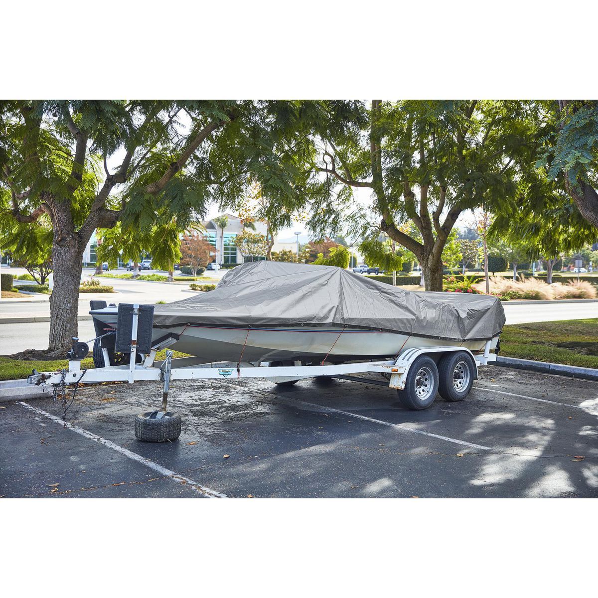 12 ft. x 20 ft. Silver and Black Weather-Resistant Tarp U18565