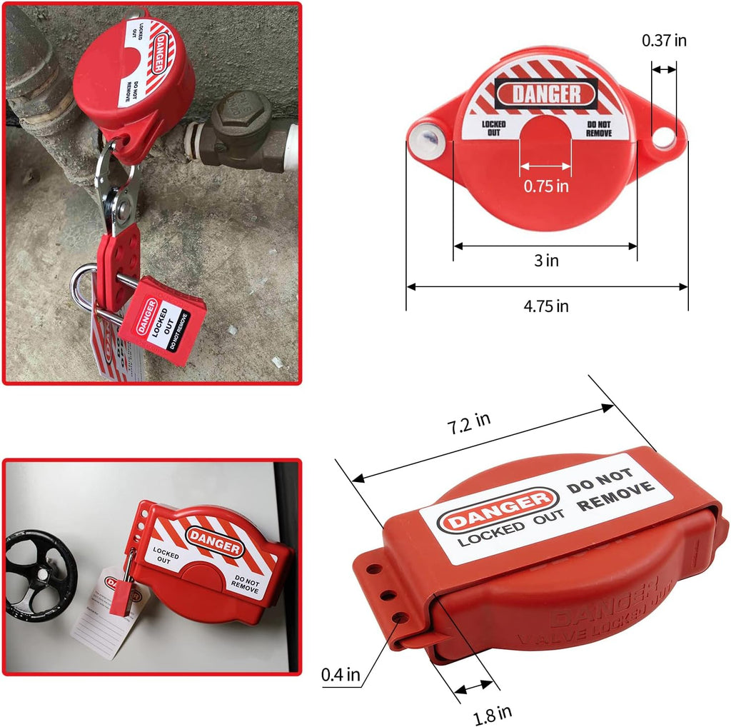 Lockout Tagout Kit with Safety Padlocks, Circuit Breaker Lockout, Plug Loto, Cable Loto, Loto Tags, Gate Valve Loto Y8628