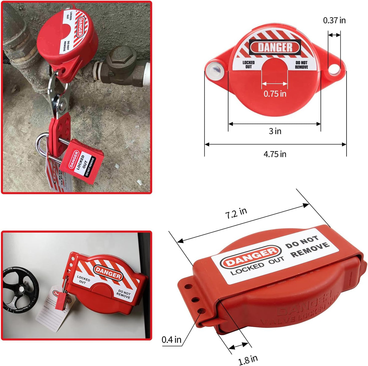 Lockout Tagout Kit with Safety Padlocks, Circuit Breaker Lockout, Plug Loto, Cable Loto, Loto Tags, Gate Valve Loto Y8628