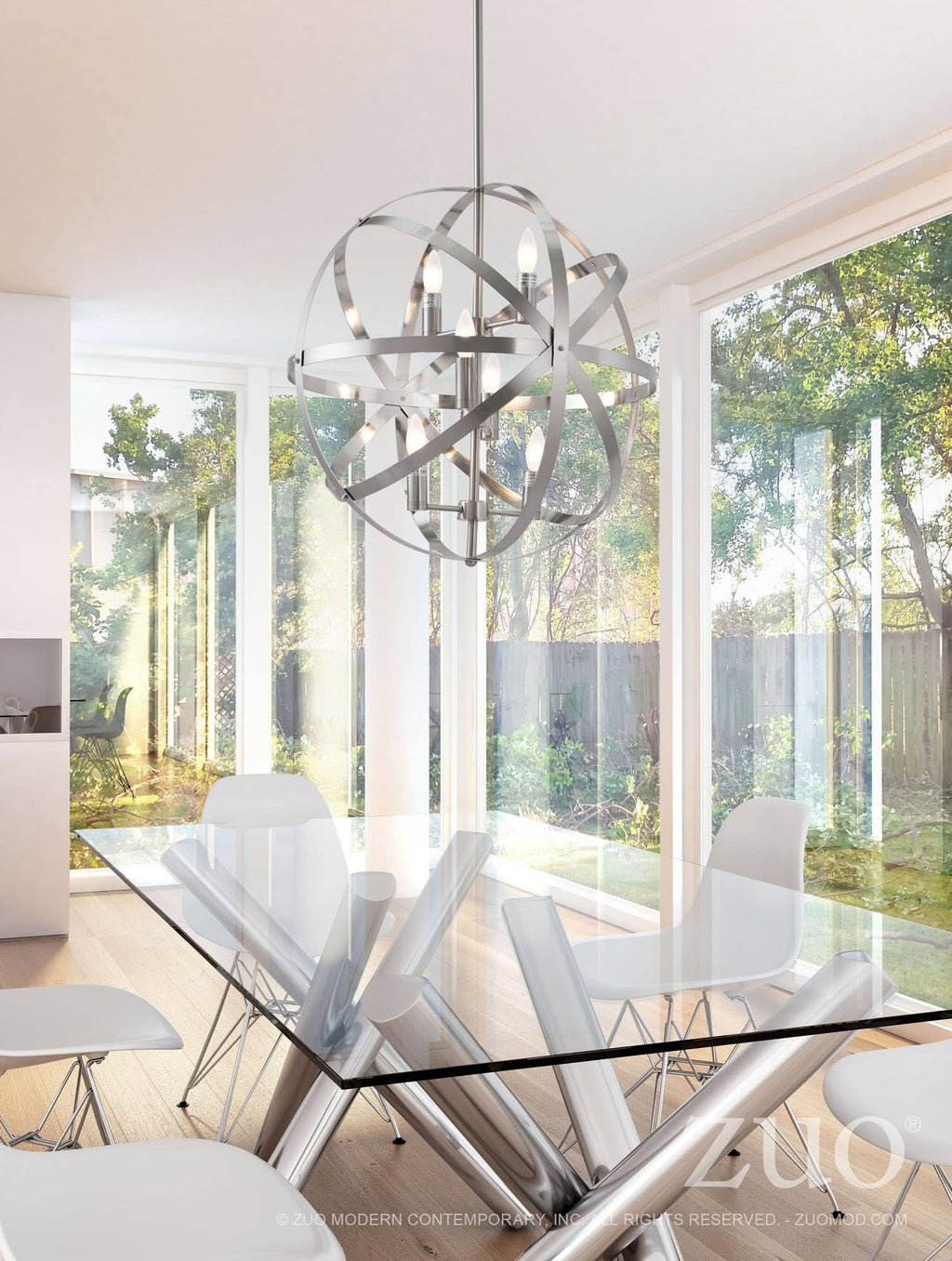 Satin Nickel Ceiling Lamp M9393