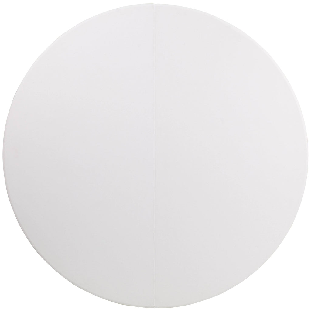 5-Foot Round Granite White Plastic Folding Table D902869