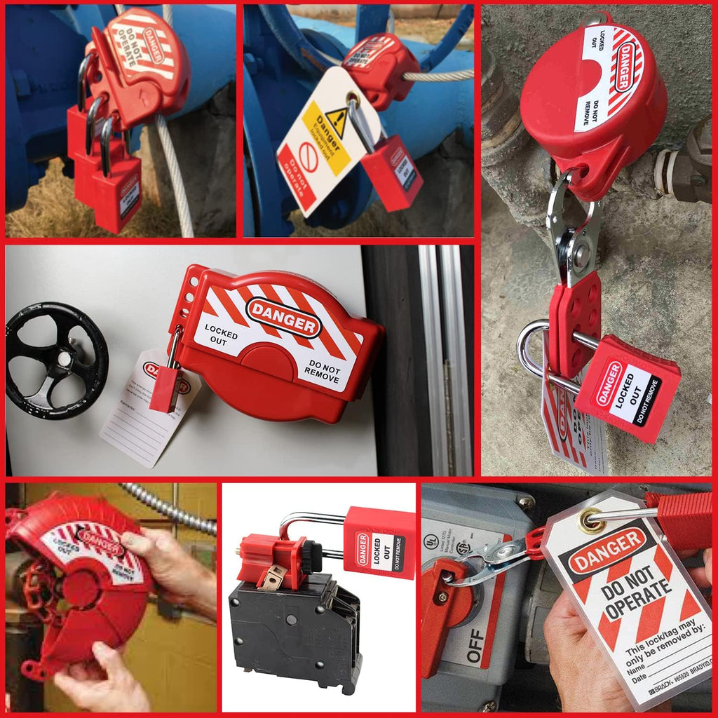 Lockout Tagout Kit with Safety Padlocks, Circuit Breaker Lockout, Plug Loto, Cable Loto, Loto Tags, Gate Valve Loto Y8628