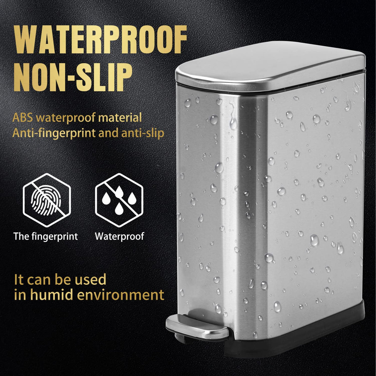 Stainless Steel Step Trash Can 10L P1458