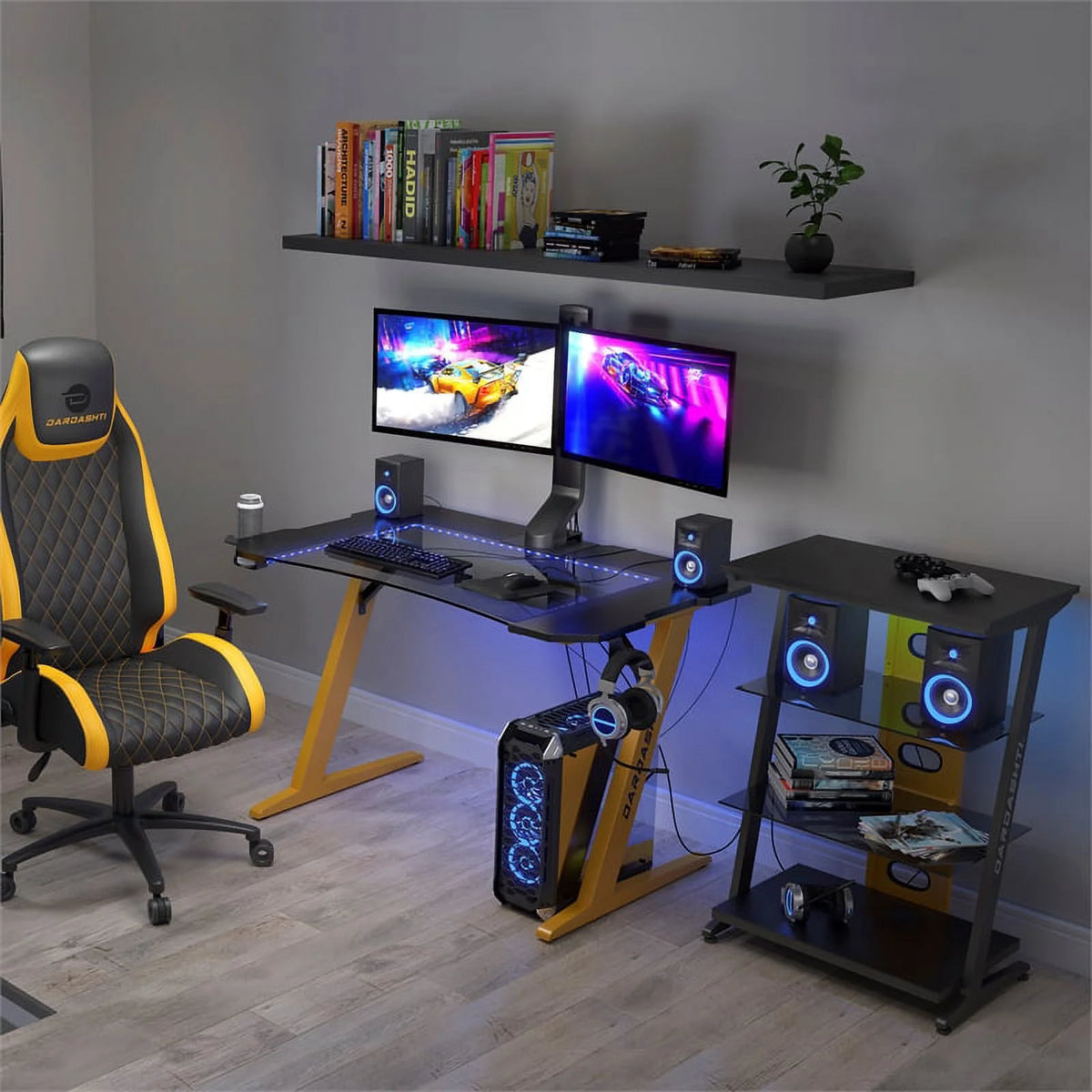 29.72" Gaming Desk with LED Lights W5725