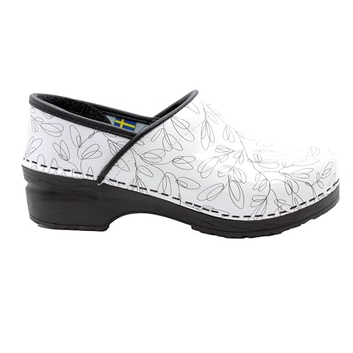 Printed Leather Clogs P5748