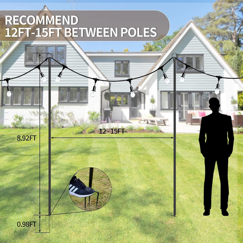 String Light Poles with Hooks 2PCS S46776