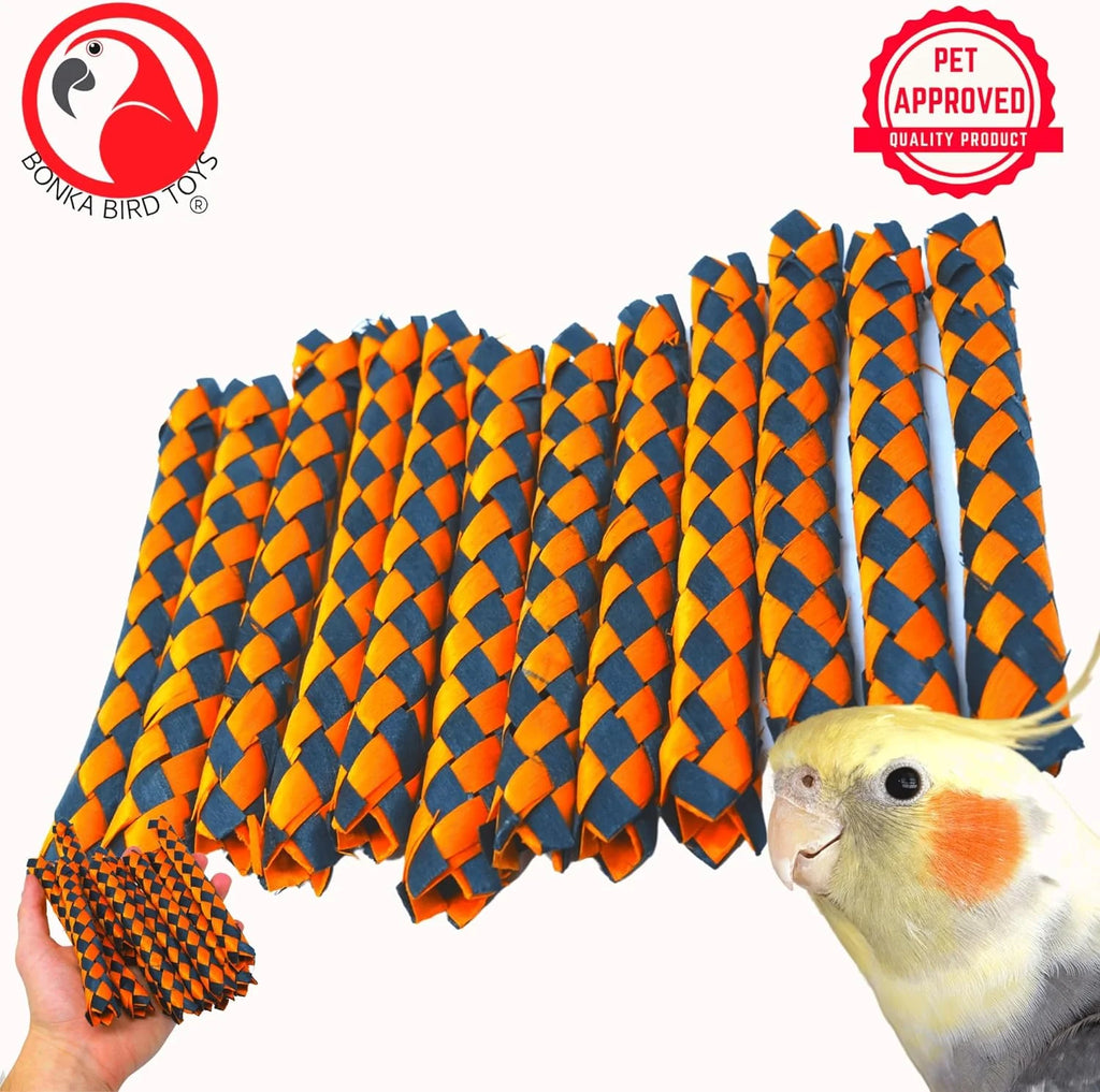 12 Finger Traps (5.50" X 0.75") Foot Talon Craft Part Cage Toy for Conure, African Grey, Pionus, and Similar (Green) L379