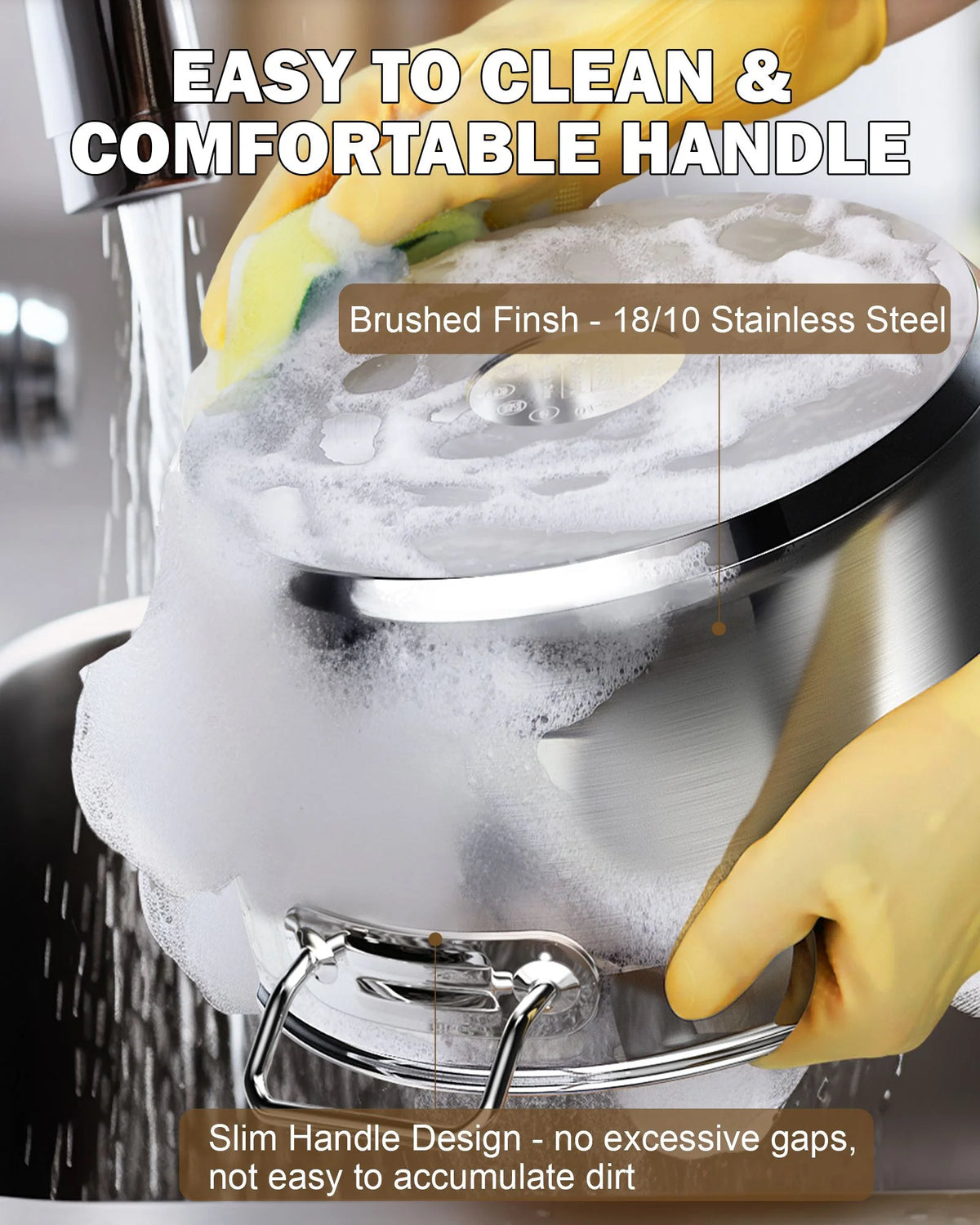 8 Quart Stainless Steel Stock Pot with Lid Y444