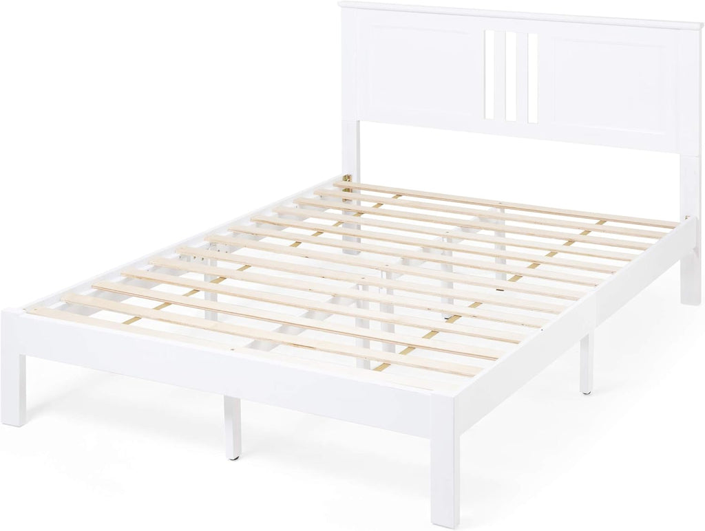 Gray Acacia Wood Queen Bed Platform I74507
