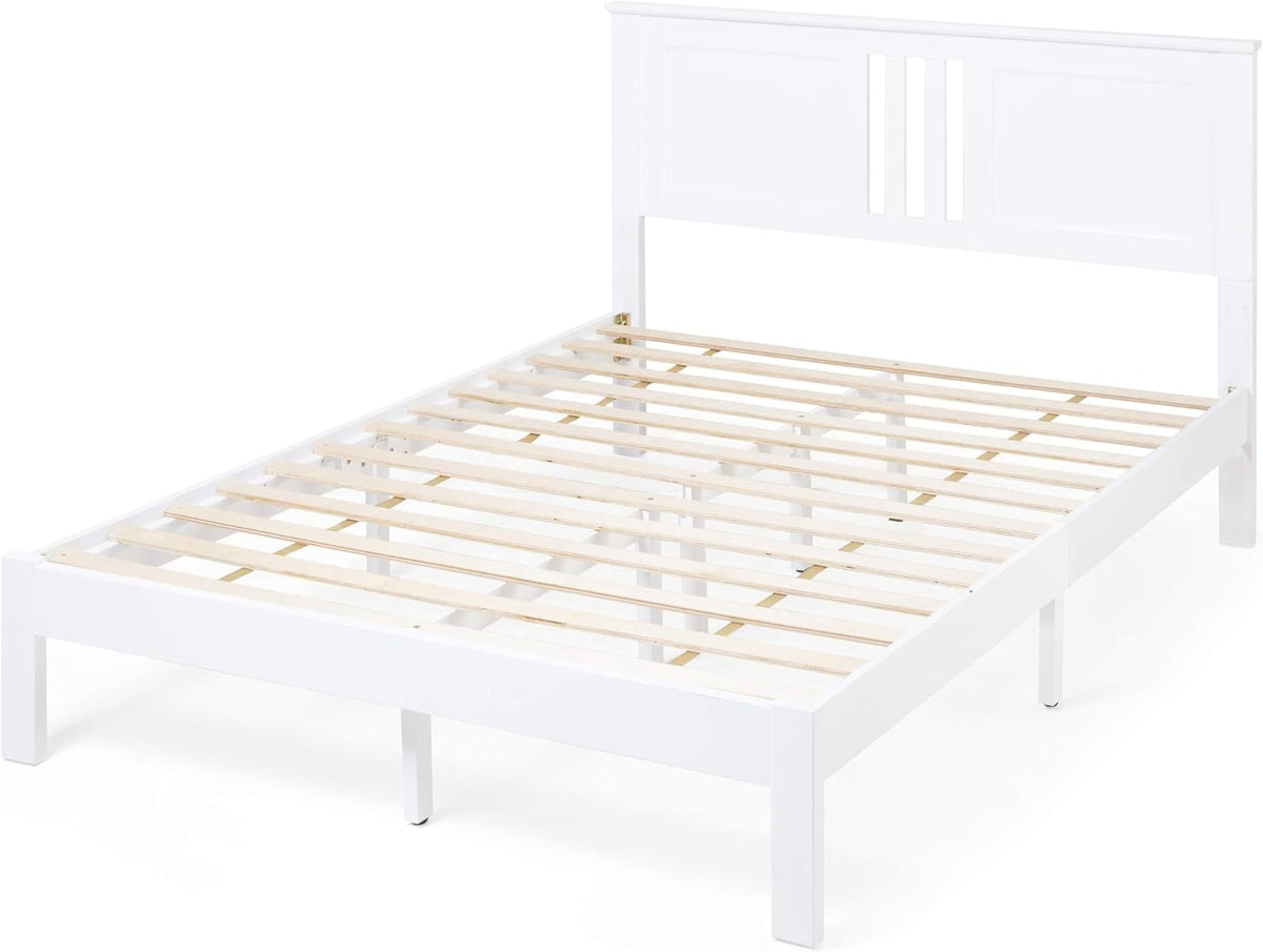 Gray Acacia Wood Queen Bed Platform I74507