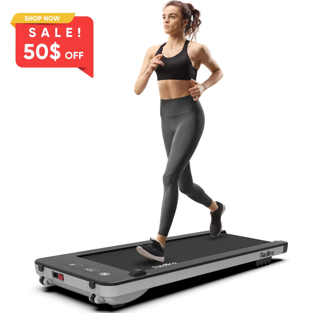 Under Desk Treadmill 2.25HP 300LBS Anti-Slip Compact J876
