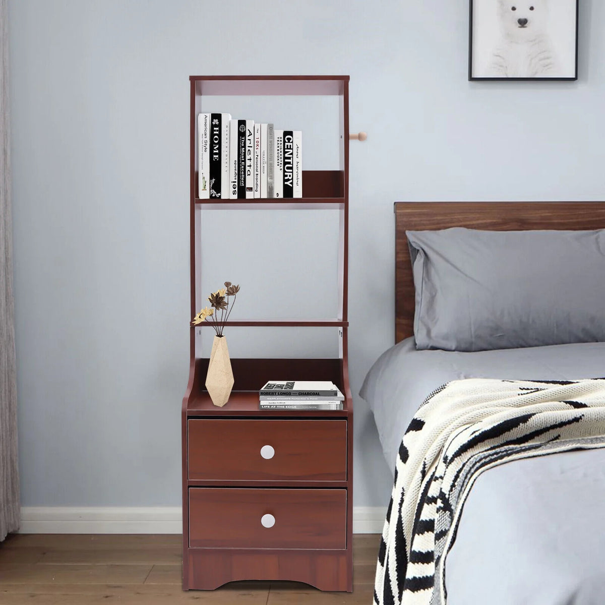 Tall Nightstand with 2 Drawers R50017