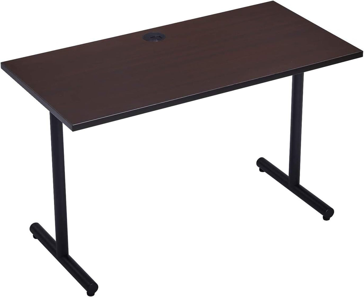 Coffee 47 Inch Computer Desk with Cable Hole M954639