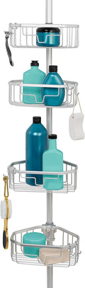 Satin Chrome Tension Pole Shower Caddy B209459