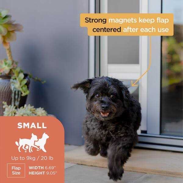 Small Silver Patio Pet Door J5211