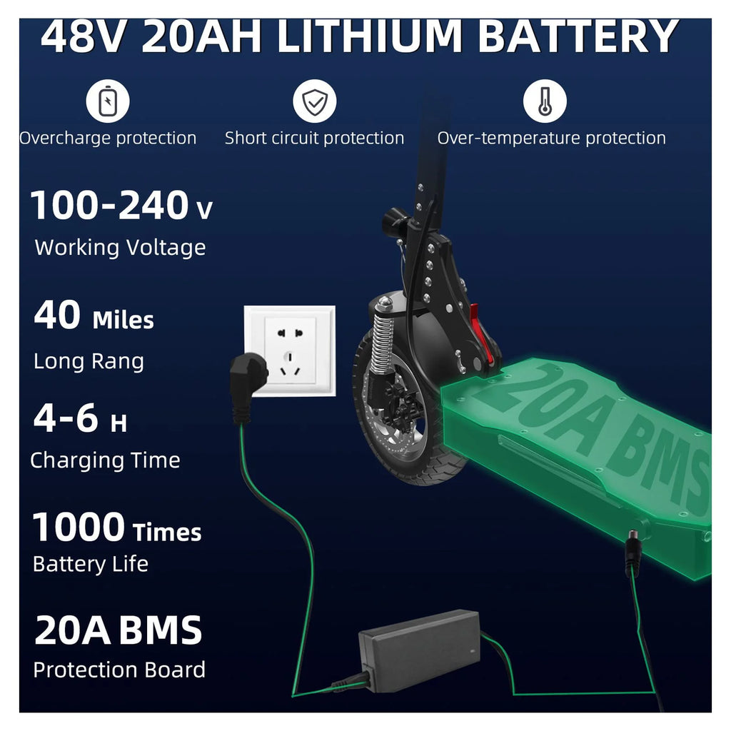 Electric Scooter 35 mph 40 Miles 1300W Foldable A133