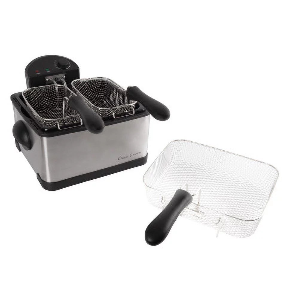 4-Liter Stainless-Steel Electric Deep Fryer with 3 Baskets V230
