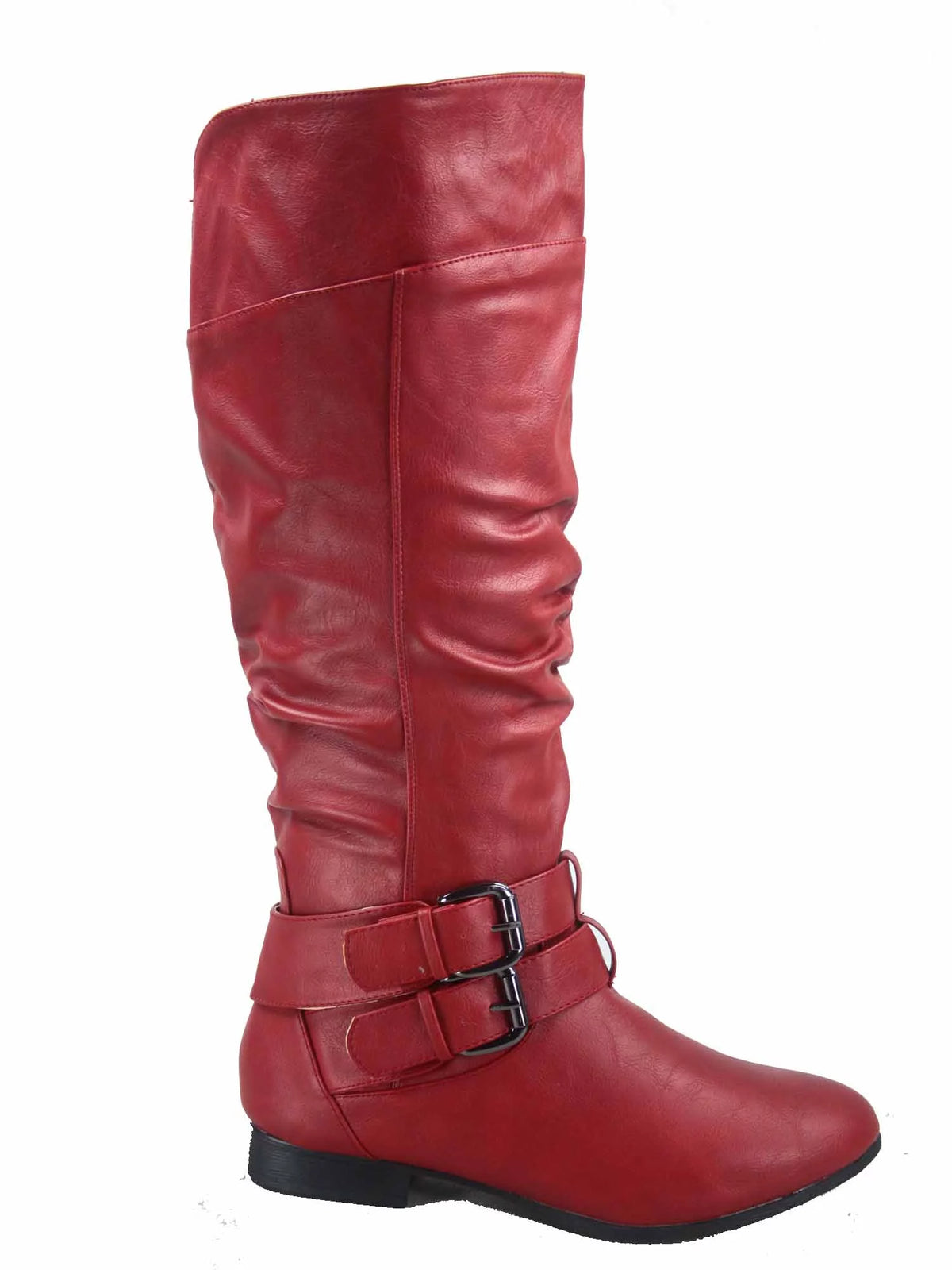 Women's Low Heel Round Toe Knee High Riding Boots E9008