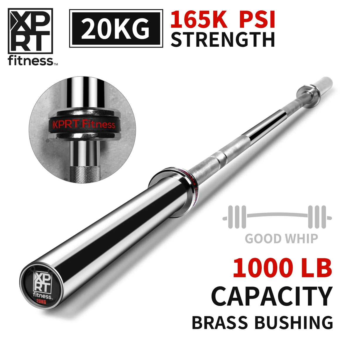 Chrome Barbell with Olympic Plates, 1000 lb. Capacity A23452