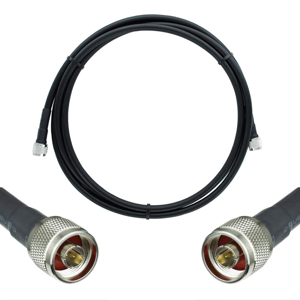 Heavy Duty Ultra Low Loss 50ohm Coaxial Cable 100ft Black N Male to N Male Q4120