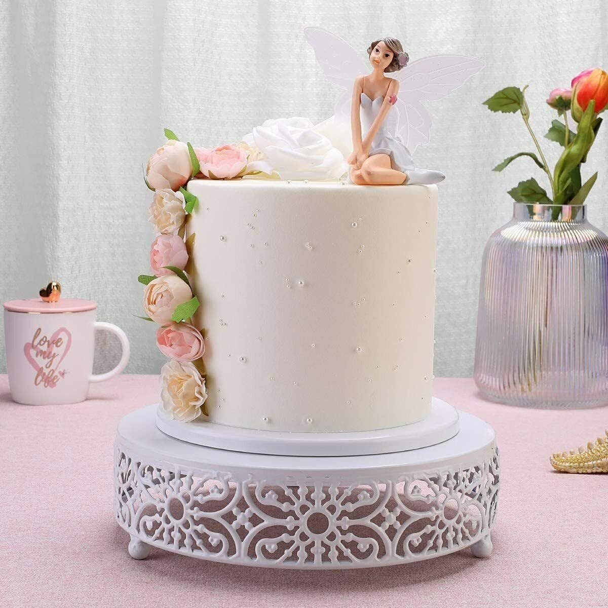 White Metal 3 Piece Cake Stand Set H837250