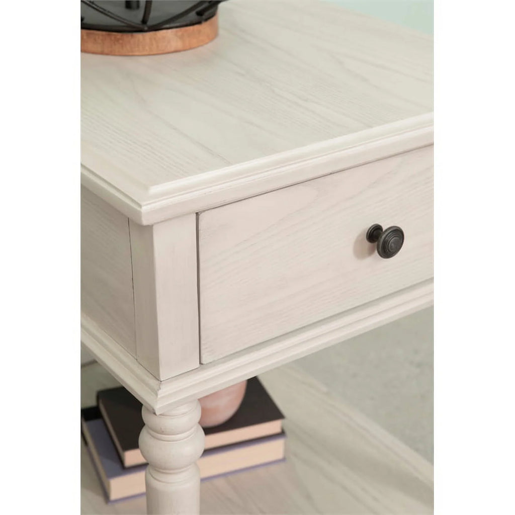 White Wood Side Accent Table Y446202