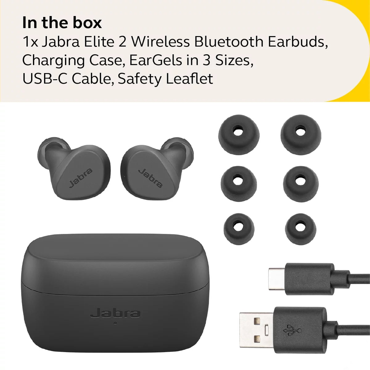 True Wireless Earbuds Noise Isolating Dark Grey W68435