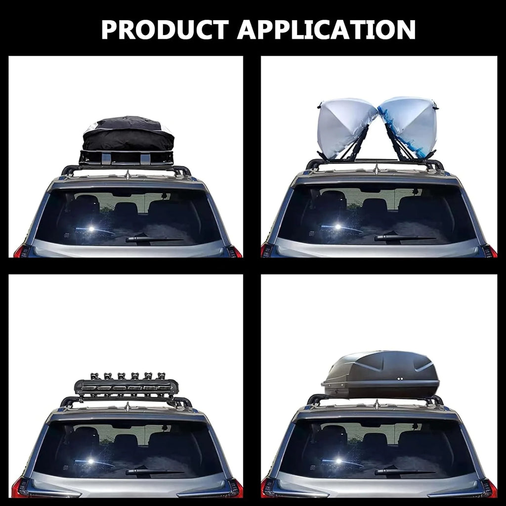Black Lockable Roof Rack Crossbars Y261