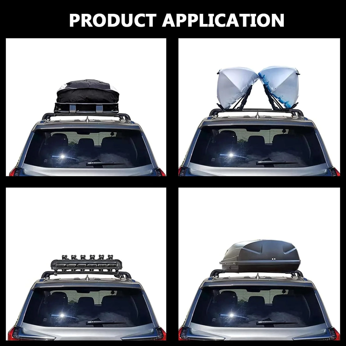 Black Lockable Roof Rack Crossbars Y261
