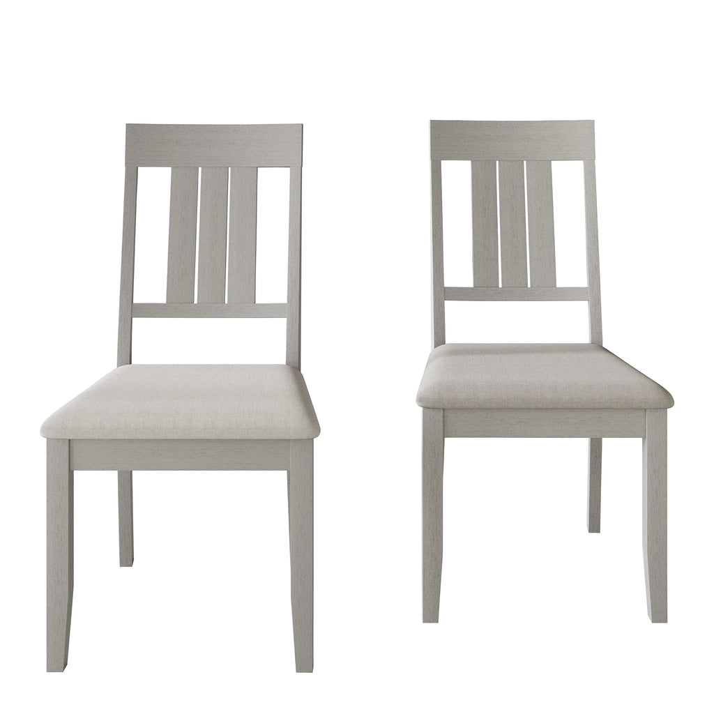 White Wooden Dining Chair Set of 2 V66779