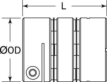 Double Disc Coupling, Bore 5/8x1/2 in Z339