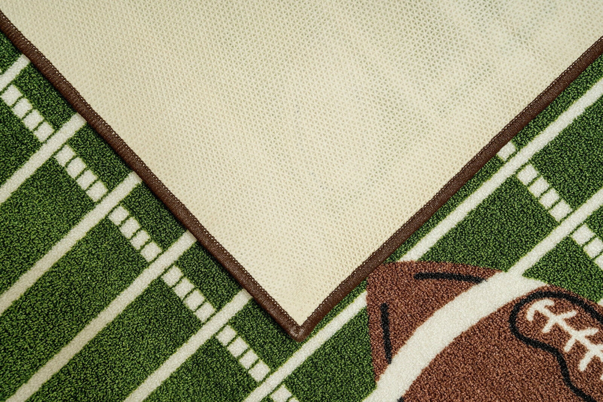 Green Corner Football Play Area Rug I646