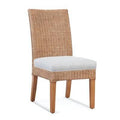Gray and Teal Stripe Side Chair I2967