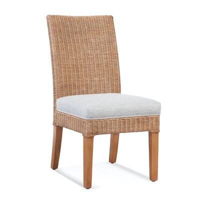 Gray and Teal Stripe Side Chair I2967