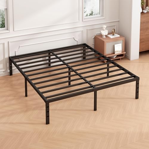 18 Inch Black Metal Platform Full Bed Frame R10139